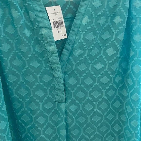 Retro Threads Sheer Lightweight Button Up Blouse - Picture 3 of 4